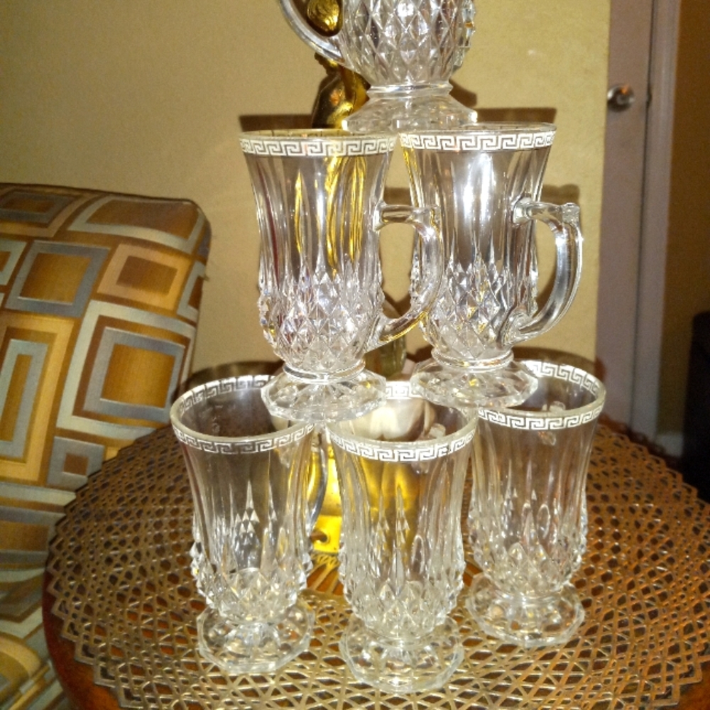 VerGoblet Crystal  Glasses 6 count.